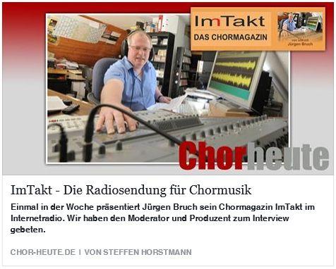 Interview im Online-Portal "Chor heute"